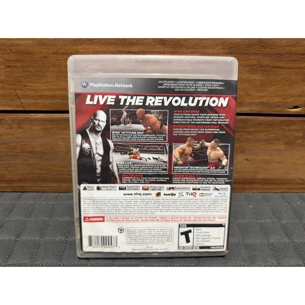 WWE '13 Sony PlayStation 3, 2012 PS3 Complete